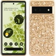 thumbnail image 1 of Personality Retro Shiny TPU Phone case for Google Pixel 7 6 6A Pro Back Cover Classic Bling Glamorous Shockproof Anti-Scratch Protective Shell(Gold,Pixel 7), 1 of 8