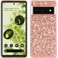 thumbnail image 1 of Personality Retro Shiny TPU Phone case for Google Pixel 7 6 6A Pro Back Cover Classic Bling Glamorous Shockproof Anti-Scratch Protective Shell(Rose Gold,Pixel 7 pro), 1 of 8