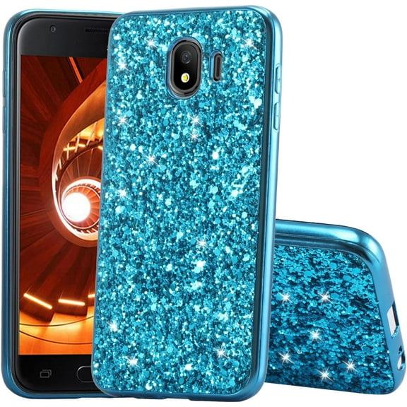 Personality Retro Shiny TPU Phone case for Samsung Galaxy A20 A30 A40 A50 A60 A70 S Back Cover Classic Bling Glamorous Shockproof Protective Shell(Blue,A30S)