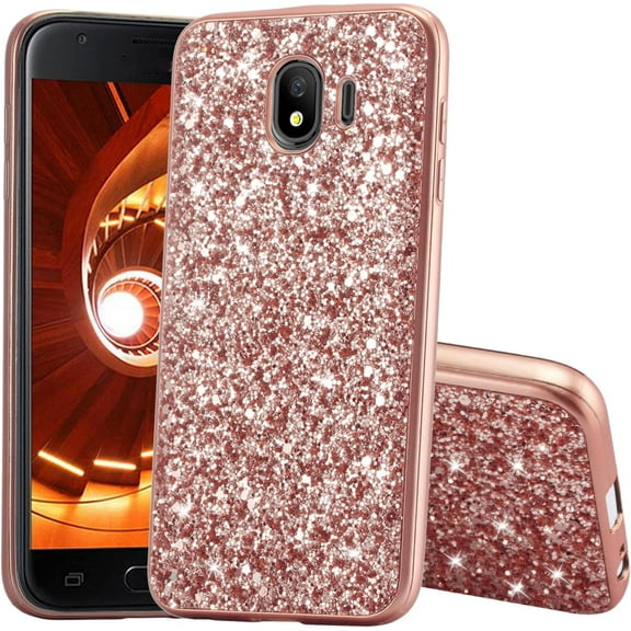 Personality Retro Shiny TPU Phone case for Samsung Galaxy A20 A30 A40 A50 A60 A70 S Back Cover Classic Bling Glamorous Shockproof Protective Shell(Rose Gold,A30S)