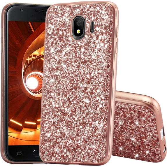 Personality Retro Shiny TPU Phone case for Samsung Galaxy S10 S9 S8 E Plus Note 10 9 8 Pro Back Cover Classic Bling Glamorous Shockproof Protective Shell(Rose Gold,Note 10)