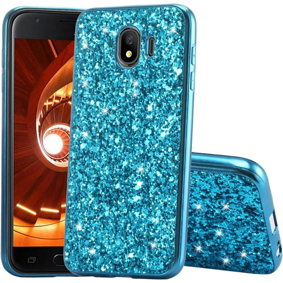 Personality Retro Shiny TPU Phone case for Samsung Galaxy S22 S21 S20 Ultra Plus FE Back Cover Classic Bling Glamorous Shockproof Protective Shell(Blue,S22 Plus)