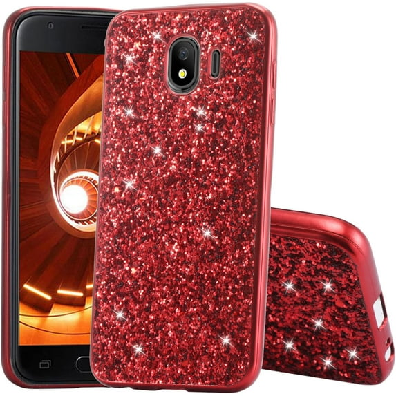 Personality Retro Shiny TPU Phone case for Samsung Galaxy S22 S21 S20 Ultra Plus FE Back Cover Classic Bling Glamorous Shockproof Protective Shell(Red,S20 Ultra)