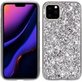 thumbnail image 1 of Personality Retro Shiny TPU Phone case for iPhone 14 13 12 11 8 7 X XS XR Plus Pro Max Mini Back Cover Classic Bling Glamorous Shockproof Protective Shell(Silver,12 Pro), 1 of 7