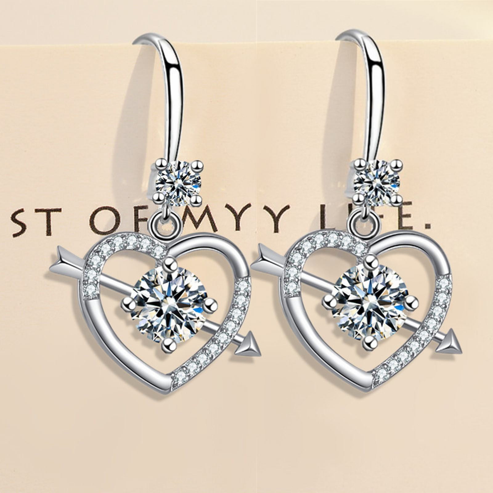 Personality Temperament Inlaid Diamond Minimalist Fine Earring Diamond