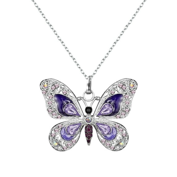 Personality Vintage Multicolor Butterfly Necklace For Women Jewelry GiftsWomen's Necklaces Accessories for Women