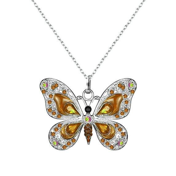 Personality Vintage Multicolor Butterfly Necklace For Women Jewelry GiftsWomen's Necklaces Accessories for Women