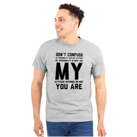 Personality and Attitude Funny Quote Plus Size Crewneck Graphic Tee Shirt Brisco Brands 3X