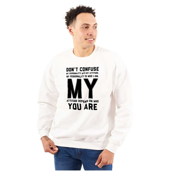 Personality and Attitude Funny Quote Unisex Plus Fleece Graphic Sweatshirt Brisco Brands 5X
