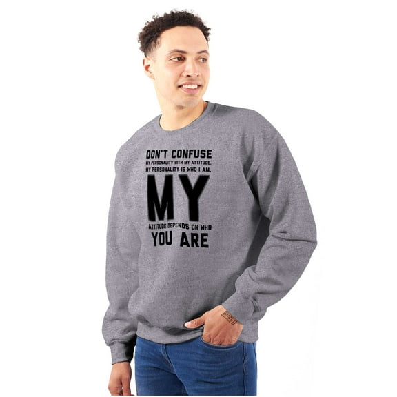 Personality and Attitude Funny Quote Unisex Plus Fleece Graphic Sweatshirt Brisco Brands 3X