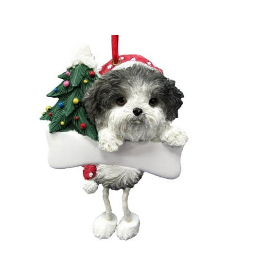 Personalizable Christmas Ornament: Shih Tzu (Puppy Cut)