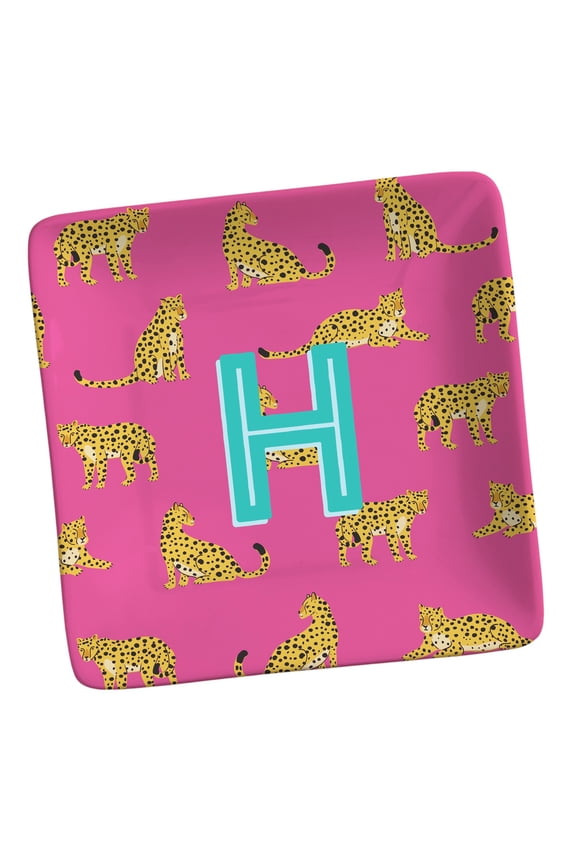 Animal Print Initial Ring Dish, Cheetah