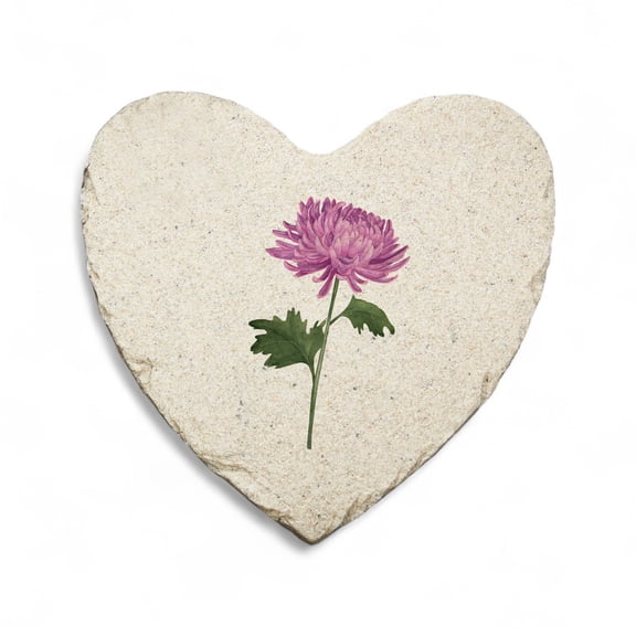 Personalization Mall Birth Month Flower Heart Garden Stone, 5.75", November