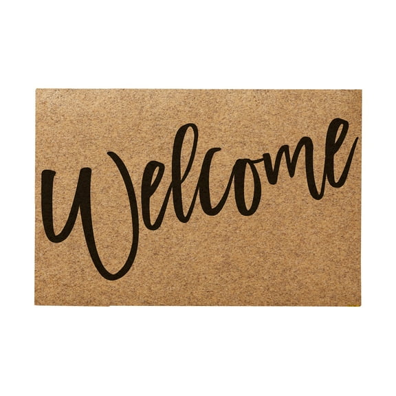 Personalization Mall Bold Welcome Synthetic Coir Doormat, 18x27