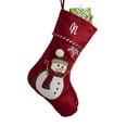 thumbnail image 1 of Personalization Mall Candy Cane Snowman Embroidered Christmas Stockings, 1 of 3