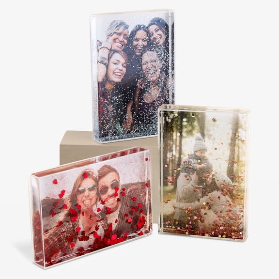 Personalization Mall Cherished Memories 4x6 Photo Silver Glitter Box