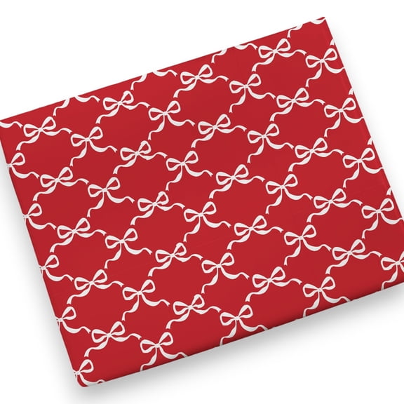Personalization Mall Christmas Bow Wrapping Paper Roll - 6ft Roll
