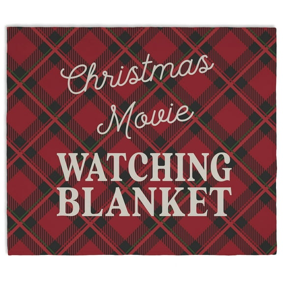 Personalization Mall Christmas Movie Watching Blanket, 50" x 60", Plush Fleece