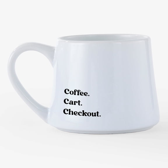 Personalization Mall Coffee and Checkout 13oz Ceramic Tapered Mug