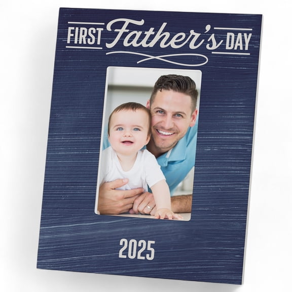 Personalization Mall Daddy's First Father's Day 4x6 Tabletop Frame- Vertical