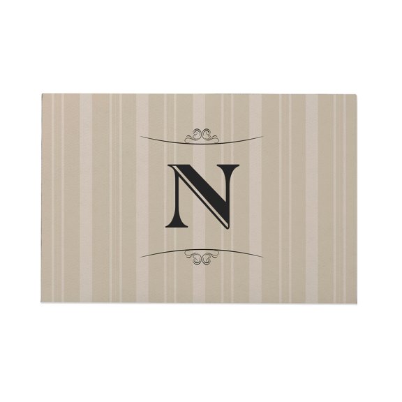 Personalization Mall Elegant Monogram Doormat, 18" X 27"