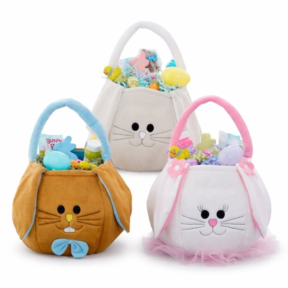 Personalization Mall Embroidered Easter Bunny Basket - Blue