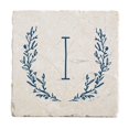 thumbnail image 1 of Personalization Mall Farmhouse Floral Personalized Letter Tumbled Stone Coaster Set, 1 of 4