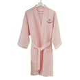 thumbnail image 1 of Personalization Mall Floral Initial Waffle Weave Robe, Blush, 1 of 2