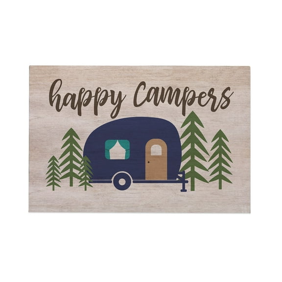 Personalization Mall Happy Campers Personalized Doormat, 18" x 27"