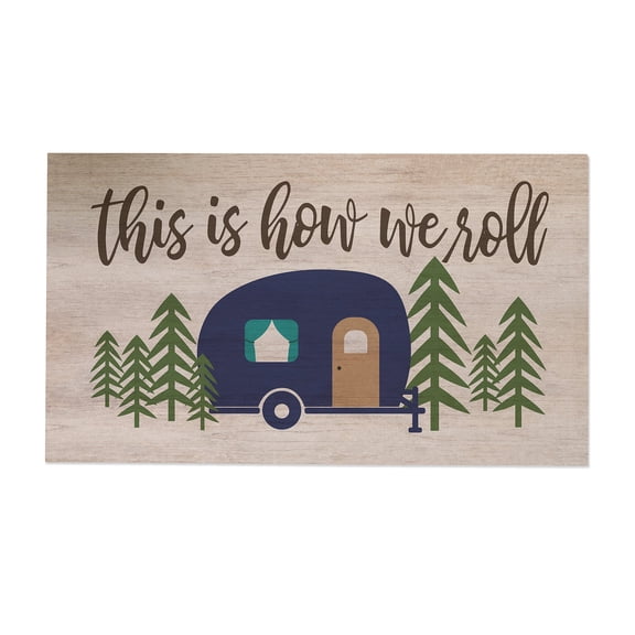 Personalization Mall Happy Campers Personalized Doormat, 20" x 35"