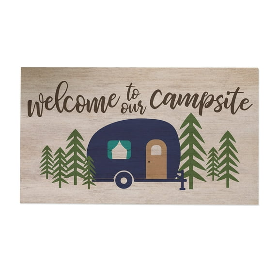 Personalization Mall Happy Campers Personalized Doormat, 20" x 35"