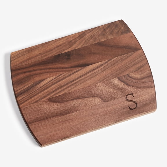 Personalization Mall Heritage Initial Engraved Walnut Bar Board, S