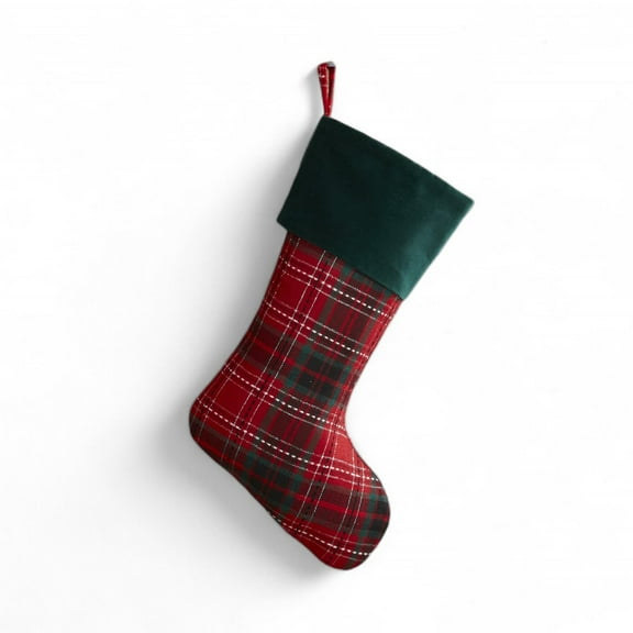 Personalization Mall Holiday Plaid Stocking
