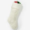 thumbnail image 1 of Personalization Mall Knit Noel Embroidered Christmas Stocking - Ivory, 1 of 4