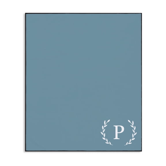 Personalization Mall Laurel Initial Water Repellent Picnic Blanket, P