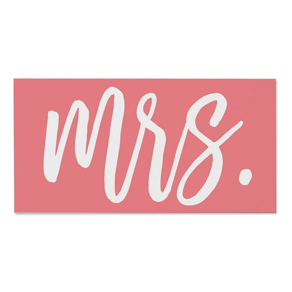 Personalization Mall Mr. & Mrs. Beach Towel, 30" x 60", Coral, Mrs.