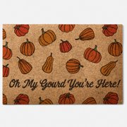 Personalization Mall Oh My Gourd! 18x27 Synthetic Coir Doormat