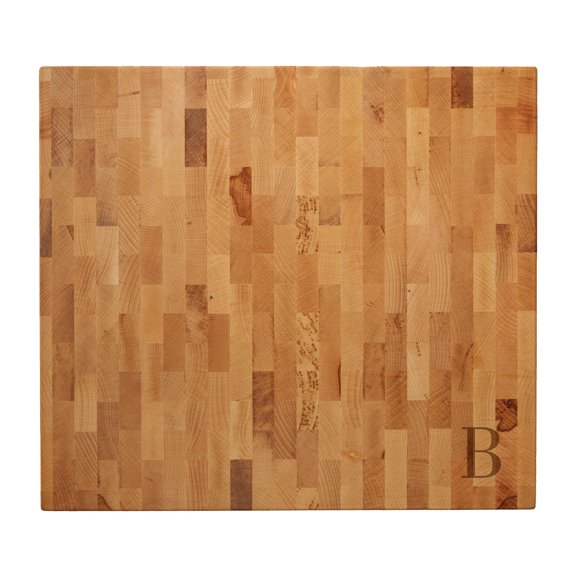 Personalization Mall Personalized Initial Butcher Block Cutting Board, 16" x 18"