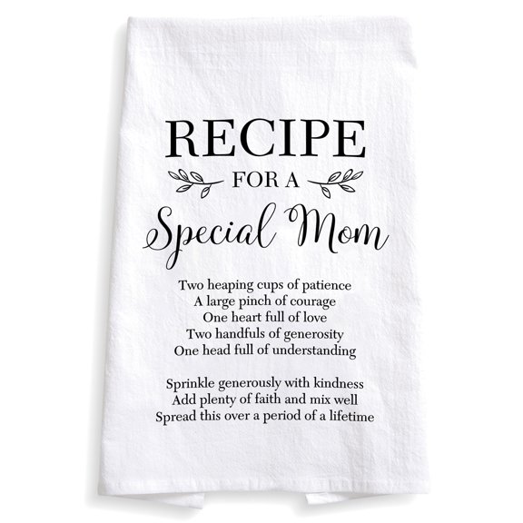 Personalization Mall Recipe For a Special Mom Kitchen Tea Towel