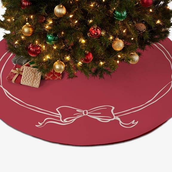 Personalization Mall Red Christmas Bow Tree Skirt
