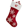 thumbnail image 1 of Personalization Mall Red & White Snowflake Initial Christmas Stocking, 1 of 3
