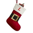 thumbnail image 1 of Personalization Mall Santa Belt Embroidered Initial Christmas Stockings, 1 of 4