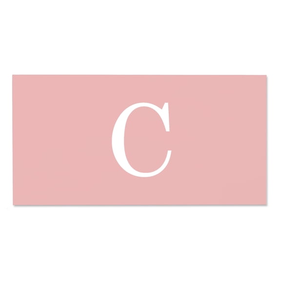 Personalization Mall Simple Initial 30x60 Beach Towel, Blush
