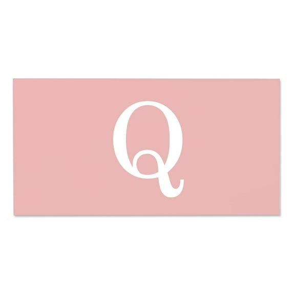 Personalization Mall Simple Initial 30x60 Beach Towel, Blush