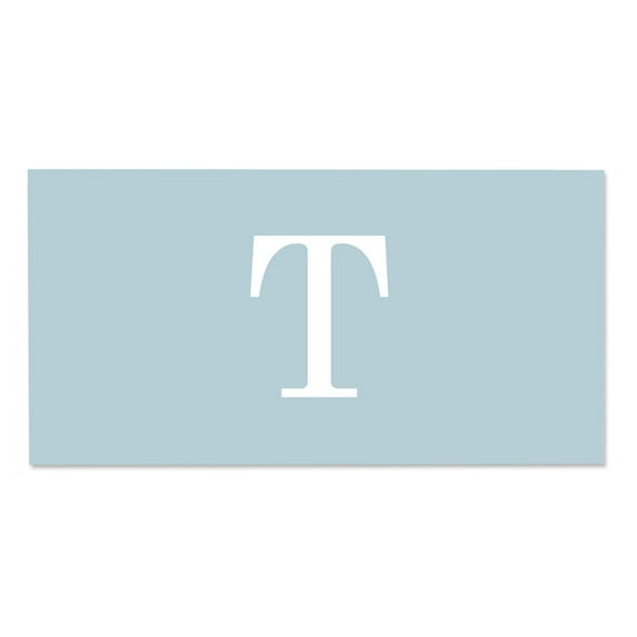 Personalization Mall Simple Initial 30x60 Beach Towel, Powder Blue