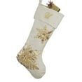 thumbnail image 1 of Personalization Mall Snowflake Embroidered Initial Ivory Christmas Stockings, 1 of 4