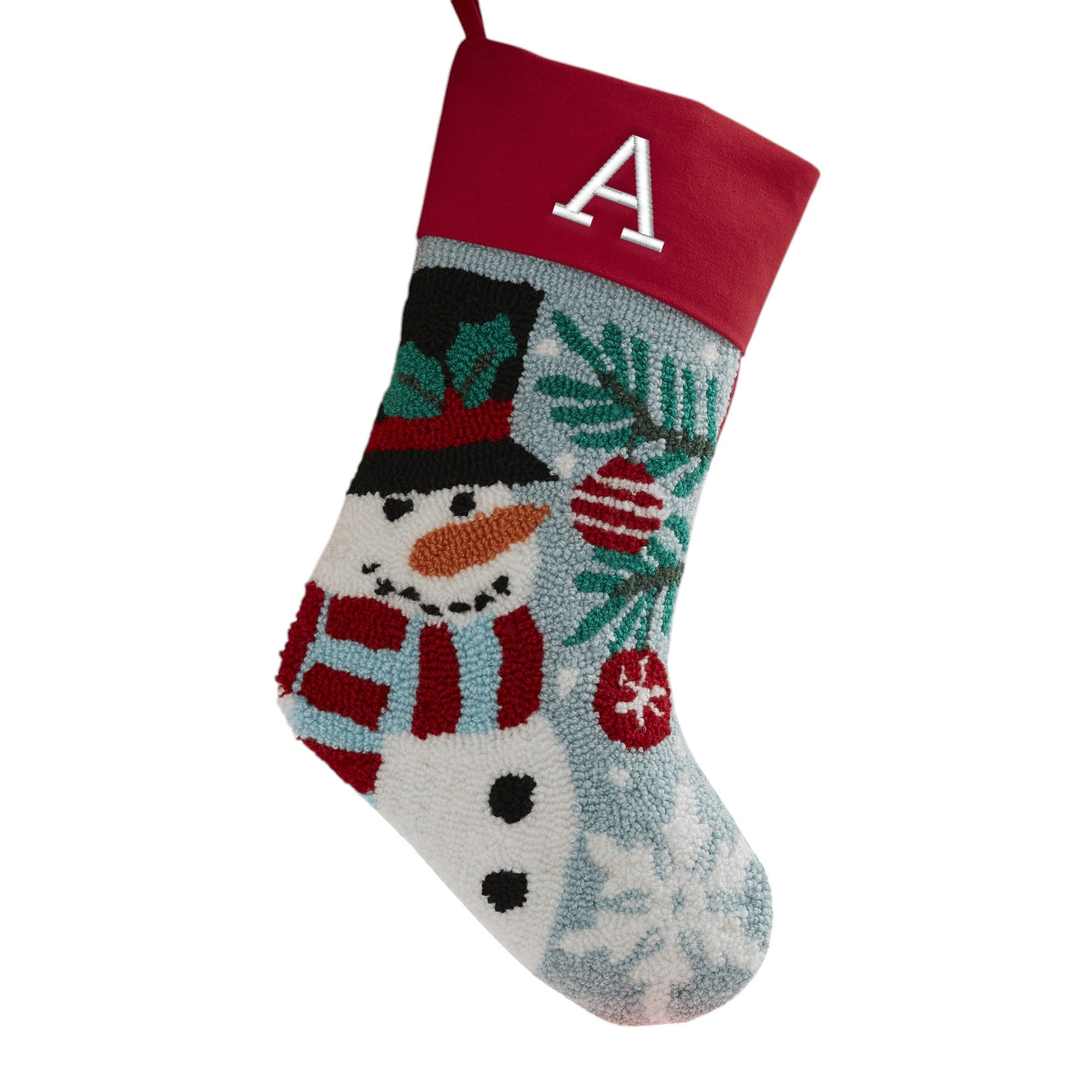 Personalization Mall Snowman Embroidered Initial Hooked Christmas — free download