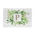 thumbnail image 1 of Personalization Mall Spring Greenery Letter Doormat, 18" x 27", 1 of 3