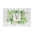thumbnail image 1 of Personalization Mall Spring Greenery Letter Doormat, 18" x 27", 1 of 3