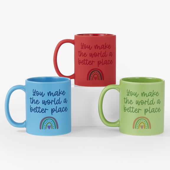 Personalization Mall The World Is A Better Place 11oz Coffee Mug-Blue